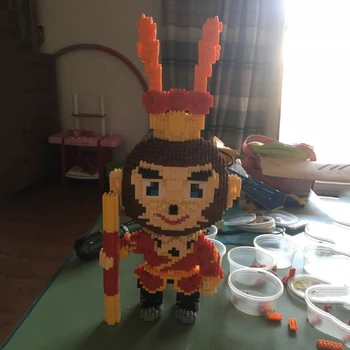 HC 9882 Călătorie spre Vest Monkey King Călugăr Animal Arma Erou 3D Model Mini Diamond Blocuri Caramizi de constructie de Jucarie pentru Copii fără Cutie
