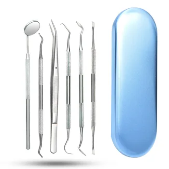 Instrumente dentare set de piatra îndepărtarea din oțel inoxidabil stomatologice instrumente stomatologice și decalcifiere instrumente stomatologi 6-Piese set 304