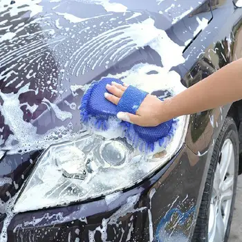Mașină De Spălat Burete Din Microfibră De Curățare De Îngrijire Auto Detaliază Prosop, Perii De Spălat Auto Accesorii Auto Burete Styling Mănuși Y5x3