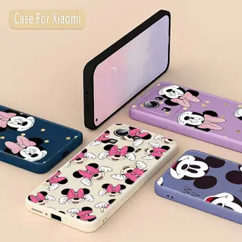 Minnie Mouse Bowknot Lichid de Silicon Moale TPU Pentru Xiaomi 11 Ultra 11T 11i 10T 10 10 10 9 9SE 8SE Pro Lite 5G Caz de Telefon