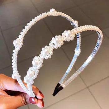 Noi Stiluri Elegant, Plin De Perle Bentițe Pentru Păr Femei Titularul Banda Ornament De Par Cap Trupa De Moda Accesorii De Par