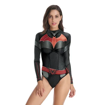 Noua Moda Femei de Imprimare 3D Costum Batwomen Salopeta Romper General Mujer de Fitness Body de Lux Haine de Petrecere Cosplay Haine