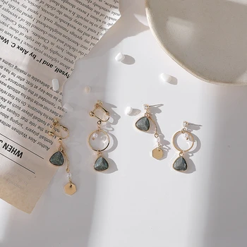 Noua epocă fantezie rășină geometrice asimetrice stud perla cercei, coreeană mult tasselled femei cercei 2020 bijuterii noi