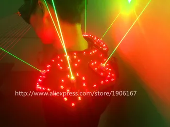 Noul Design Led Roșu Luminos Umăr Verde cu Laser Man Show Umăr Și Roșu Laserman Ochelari Petrecere Dansatoare Cantareata DJ Etapă Poartă