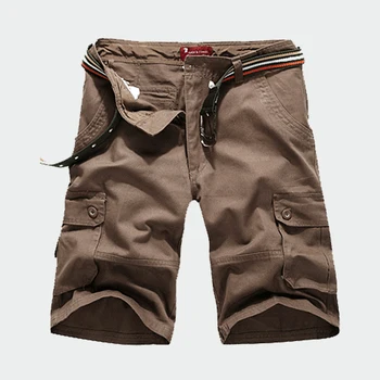 Noul mare dimensiune pantaloni Scurți de Marfă Barbati Casual Militare Liber Genunchi-lungime pantaloni Scurți de Moda pentru Barbati din Bumbac de Calitate de Îmbrăcăminte Fără Centuri