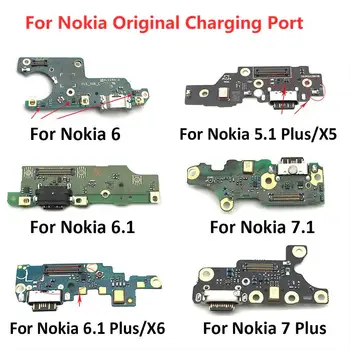 Original USB Port de Încărcare Conector Dock Cablu Flex piesă de schimb Pentru Nokia 3 3.2 6 7.1 7.2 5.1 5.3 Plus 6.1 Plus 7 Plus 8.1