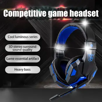 Profesionale de Lumină Led cu Fir Gamer Căști Cu Microfon Pentru PS4, PS5 Xbox One Computer Bass Stereo PC Gaming Headset Cadouri