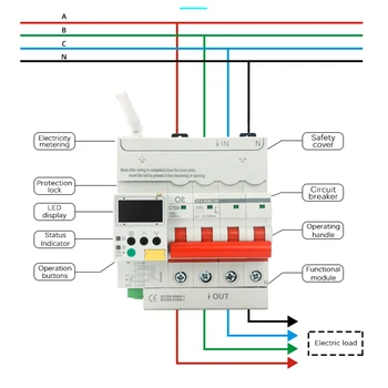 RS485 Tuya WIFI inteligent întrerupător de circuit de aer comutator de control de la distanță comutator de aer 485 deschide protocol de comunicare de grup RCBO/ruperea cablului