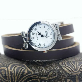 Shsby Noua moda femei lungă ceas de curea din piele de sex feminin de argint Brățară ceas ROMI ceas vintage pentru femei rochie ceasuri