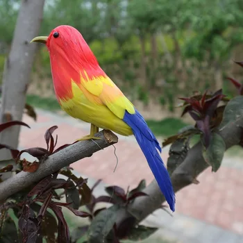 Spuma si pene artificiale pasăre mică 14cm pline de culoare, pene de pasăre model,acasă decorare grădină w0587