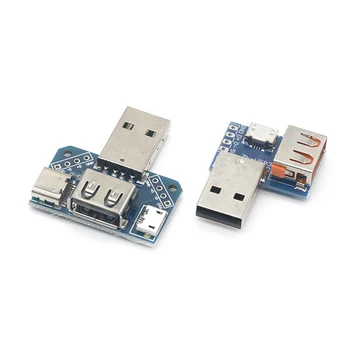 USB Capul Tabloul Masculin Conector USB de Tip c USB Micro USB Feminin 2.54-4P testul de transfer bord adaptor USB placa XY-USB4