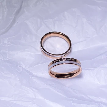 YUN RUO de Lux de Lumină Naturală Coajă de 316 L din Oțel Titan Ring engleză Cu Diamante De 18 K Placat cu Aur Rose de sex Feminin Inel Niciodată nu se Estompeze