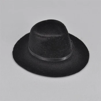 În Stoc Pentru Vânzare 1/6 Modă Veche și Neagră Pălărie Rotundă Agent Secret Vest Palarie de Cowboy De Obicei 12 inch Accesorii