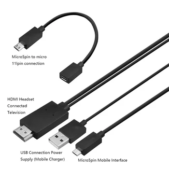 Înlocuitor pentru Note2/3 S2/S3/S4/S5 Ecran HD de Cablu Universal TV Video Converter Adaptor USB Cablu