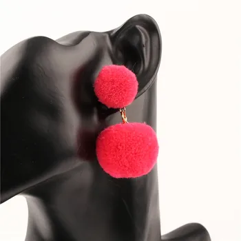1pair Colorate Mici Și Mari Pompoane Cercei Pentru Femei Accesorii Parry Bijuterii de Design la Modă Partid Cadouri