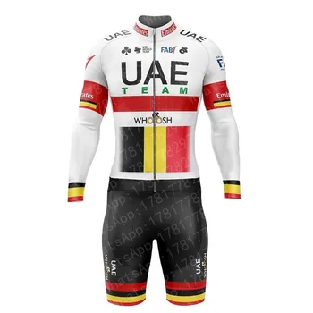 2021 emiratele arabe unite, Echipa de Ciclism Îmbrăcăminte de Biciclete Skinsuit 20D Pad Set Lung de Oameni iute Uscat Pro Biciclete Salopeta Maillot Ciclismo Roadbike Purta