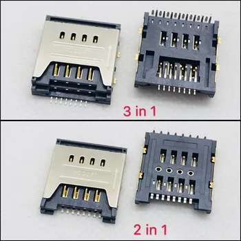 3/2 din 1 Mașină Veche Flip Bara Micro Dual SIM+SD/TF Card 8pini Slot Tava Titularul Reader Adaptor de Reparare PCB de Smartphone-uri Interne FPC
