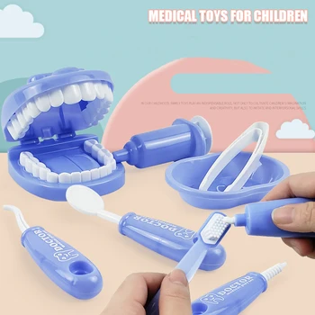 9pcs/set Doctor de Jucarii pentru Copii Set de Copii din material Plastic Pretinde Juca Kit Jocuri pentru Fete Baieti Dentist Medicina Caseta de Jucărie Medicale