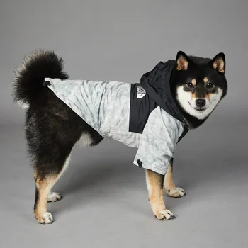 Caine mare de potrivire de culoare hanorac de iarna vânt și impermeabil animale de companie haina caine mare pelerina de ploaie câine de companie jacheta haine pentru câini de talie mare