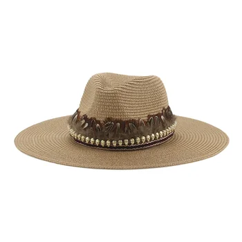 Femei Pălării De Vară Mare, Margine Bandă Solidă De Culoare Kaki, Negru Pălării De Soare Pe Plajă În Aer Liber Găleată Panama Protecție Solară Soare Pălărie Sombrero De Mujer