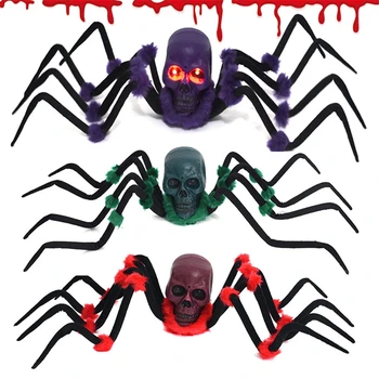 Halloween De Groază Păianjen De Jucărie Craniu Partid Decor Rupt Mâna Vrăjitoare Control Vocal De Lumină Care Emite Un Sunet Electric Jucărie 2022 Decor Acasă