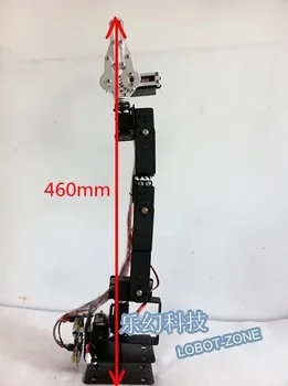 Manipulator Robotic 6 DOF Robot Arm +Gheare Mecanice+6PCS High Torque Servo(metal gear)+ Mare Bază de Metal pentru Robot DIY Jucărie RC