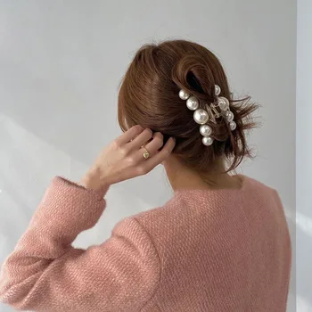 Moda Pearl Gheare de Păr pentru Femei Coreea Modal Frizură Feminină Epocă de Par Clip