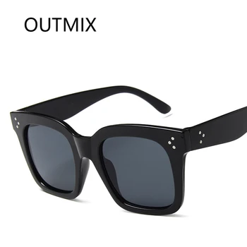 OUTMIX Retro Orez Unghii ochelari de Soare pentru Femei Brand Designer de Moda Mare Rama de Ochelari Vintage Leopard Personalizate Ochelari de Soare
