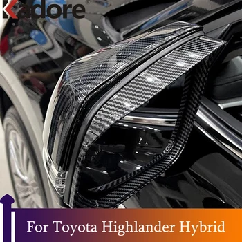 Pentru Toyota Highlander Hybrid 2021 2022 Fibra De Carbon Auto Usi Laterale Oglinda Retrovizoare Soare Ploaie Vizorul Acoperă Decal Cadru Styling Auto