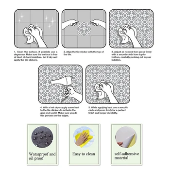 Placi de bandă Autocolant de Perete pentru Bucătărie Decorare Ceramică de Perete Decalcomanii de Gresie Artă Tapet Customed Maroc arabă Retro