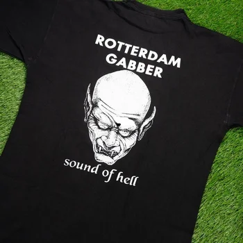 Vintage ANII ' 90 Rotterdam Gabber T Shirt (M) Rare Sunet De Iad Hardcore Techno Tee Thunderdome Dans Sau Mor Teroare